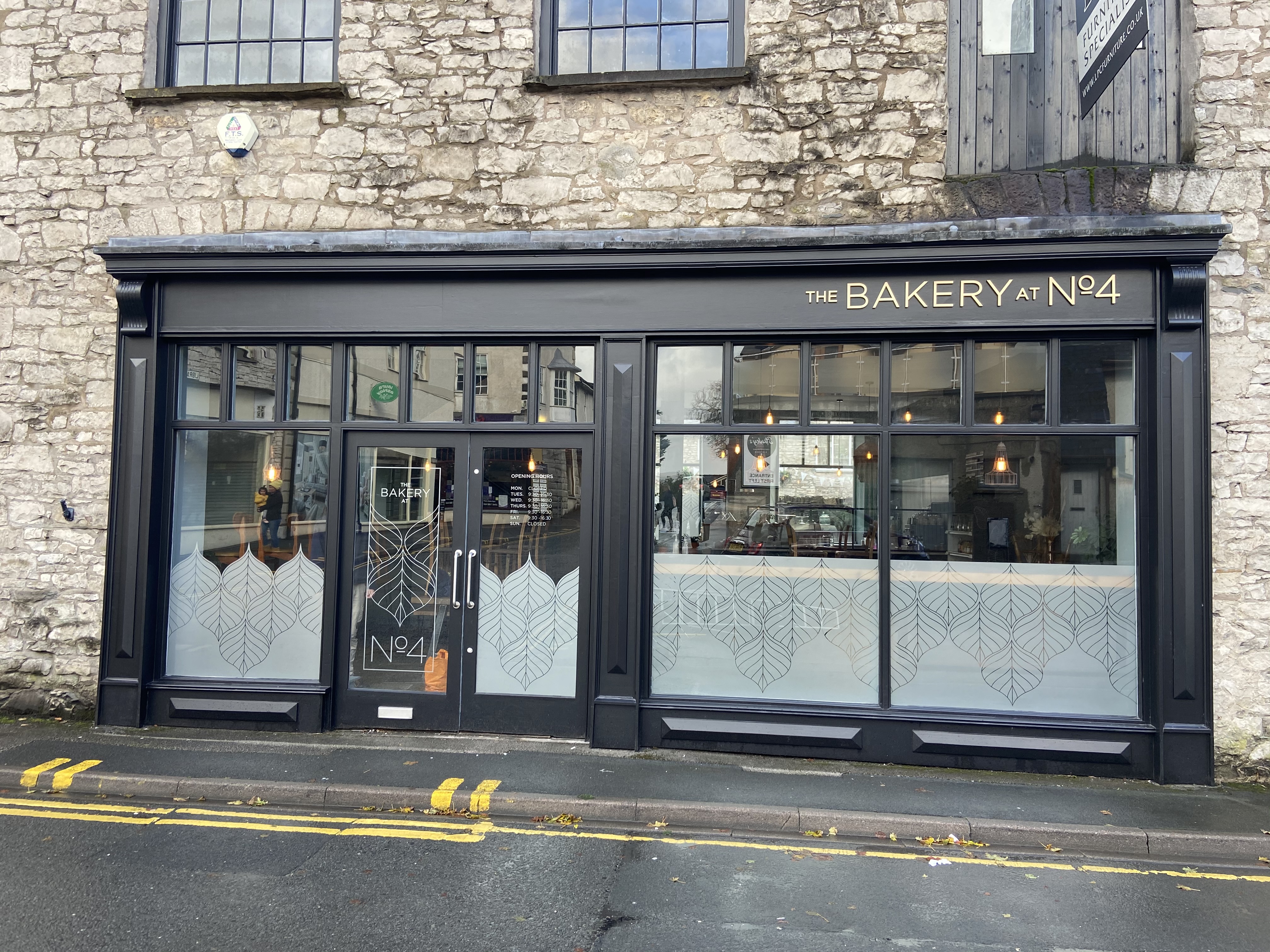 Etch vinyl on bakery window